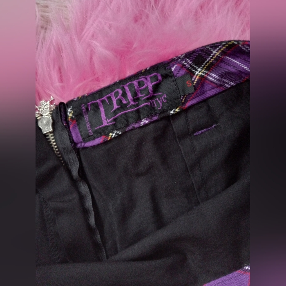 Tripp NYC vintage mall goth early 2000s radass purple & black skirt! SOLD - Picture 4 of 12